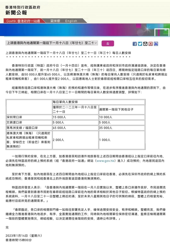 国家卫健委:12月23日达峰!辉瑞疫苗与中风有关?在查!韩国官员改口,香港通关配额上调!